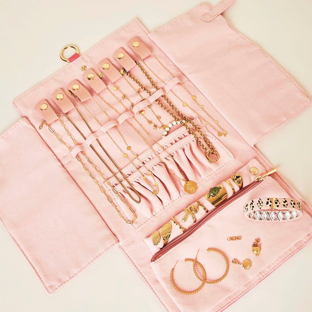 Tasche Jewelry Storage Blau Polyurethan h5Bild4